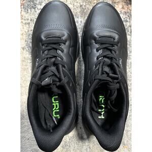 Kuru Shift Womens 10.5 Black Athletic Leather Anti-Slip Plantar Facitis Shoes